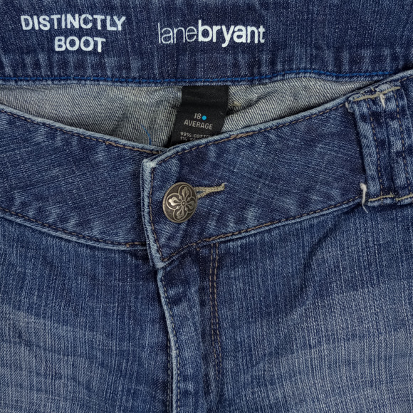 Lane Bryant Women's Distinctly Boot Cut Medium Wash Jeans-‎ Size 18 - Picture 3 of 6